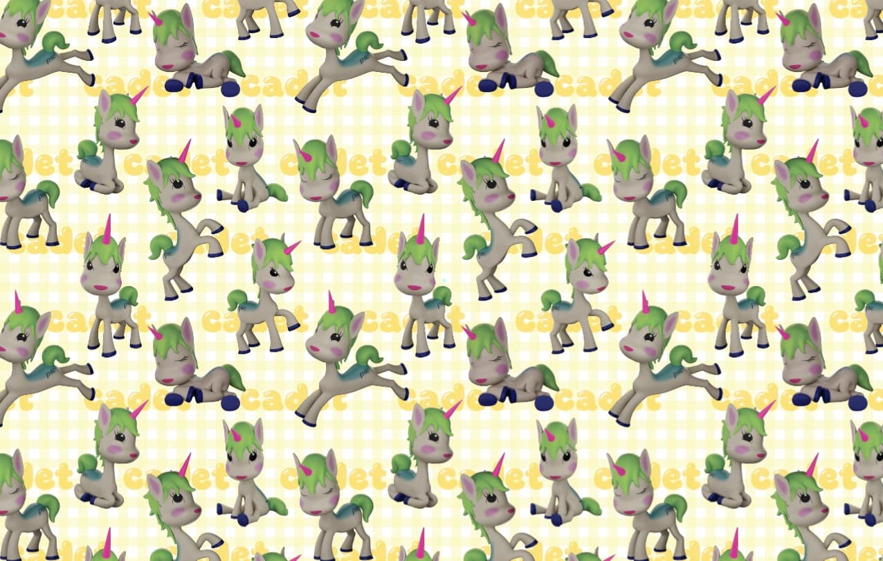 Cadet Unicorn Pattern — Yellow